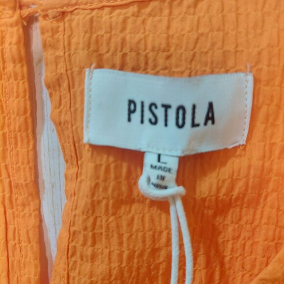 Pistola Women's Sleeveless Top Size Large Golden Orange Cotton Blend Casual Chic - Picture 4 of 10